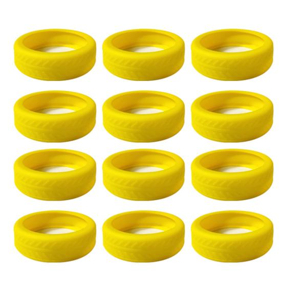 12Pcs Silicone Luggage Wheels Covers Noise-Reducing Luggage Caster Cases Wear-Resistant Luggage Spinner Wheel Protective Covers