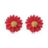 Women Sweet EarDrop Charm Jewelry Earrings Big Flower Ear Stud Temperament