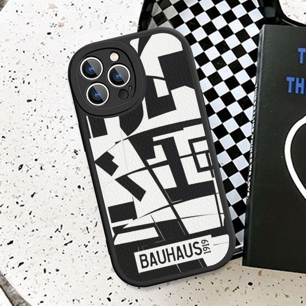 Geometric Bauhaus Art Phone Case Hard Leather For IPhone 16 15 14 13 12 Mini 11 14 Pro Max Xs X Xr 7 8 Plus Fundas