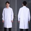 Doctor Coat White Long-Sleeved V-Neck Anti-Fouling Lab Coat Men Women Multi-Pocket Design