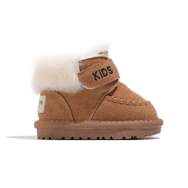 2024 Новые зимние детские зимние ботинки унисекс кожаные ботинки для мальчиков и девочек теплые хлопковые детские кроссовки с мягкой подошвой для малышей