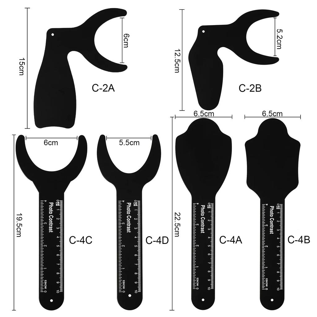 1/6Pcs Dental Autoclave Photo Contrast Board Photography Black Background Board Durable Palatal Contraster Board Oral Cheek