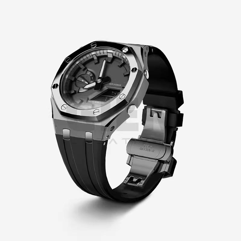 Комплект ремешка из нержавеющей стали 316L Для Casio G-SHOCK farm oak GA2100/GA2110 GA-2100 GA-B2100 металлический корпус ремешок мужской браслет