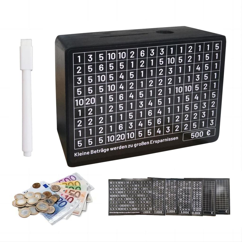 1000/2000/3000/5000/10000 Money Box Custom Wooden Money Box Piggy Bank Saving Box for Kids Adults with Savings Target Counter