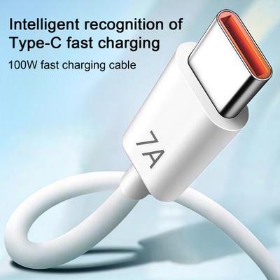 1/1.5/2М 7А 100Вт Кабель для зарядки Type-C USB-A на USB-C Быстрая зарядка Мобильный телефон Планшет ПВХ Кабель для передачи данных Провод Шнур Аксессуары для телефона