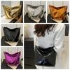 Large Capacity PU Leather Tote Bag Solid Color Women Handbag Retro Chain Shoulder Bag  Party