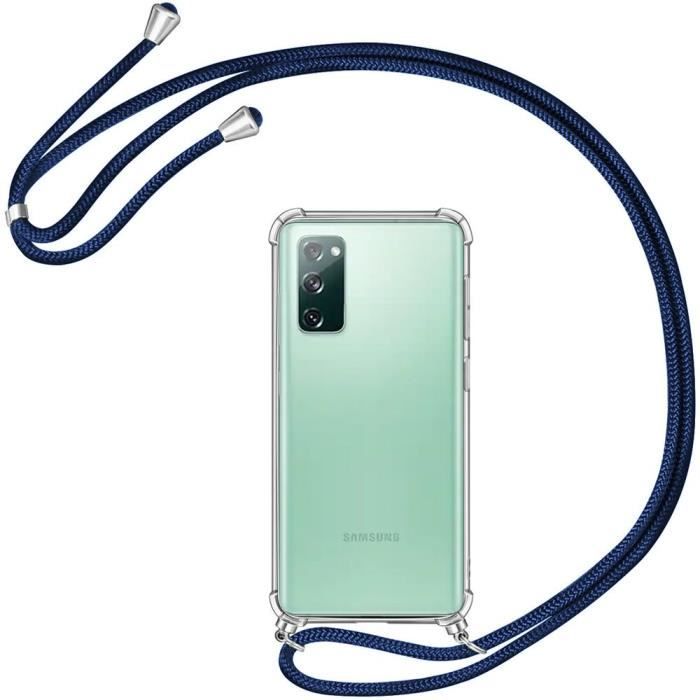 Protective Case - PROSHOP - for Samsung Galaxy S20 FE - Flexible - Transparent-Navy Blue - Shockproof
