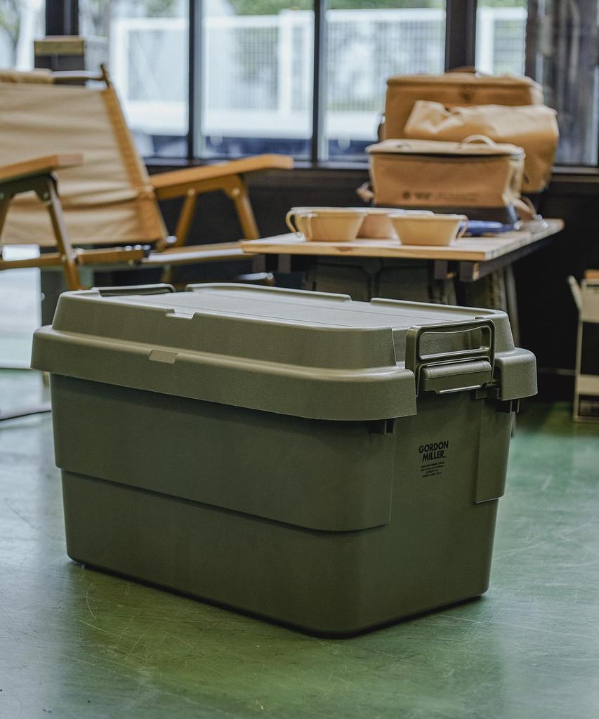 GORDON MILLER Автомобильный 50-литровый складной багажник для хранения вещей Органайзер Оливково-серый с крышкой для сидения на открытом воздухе Большая вместимость 1613361