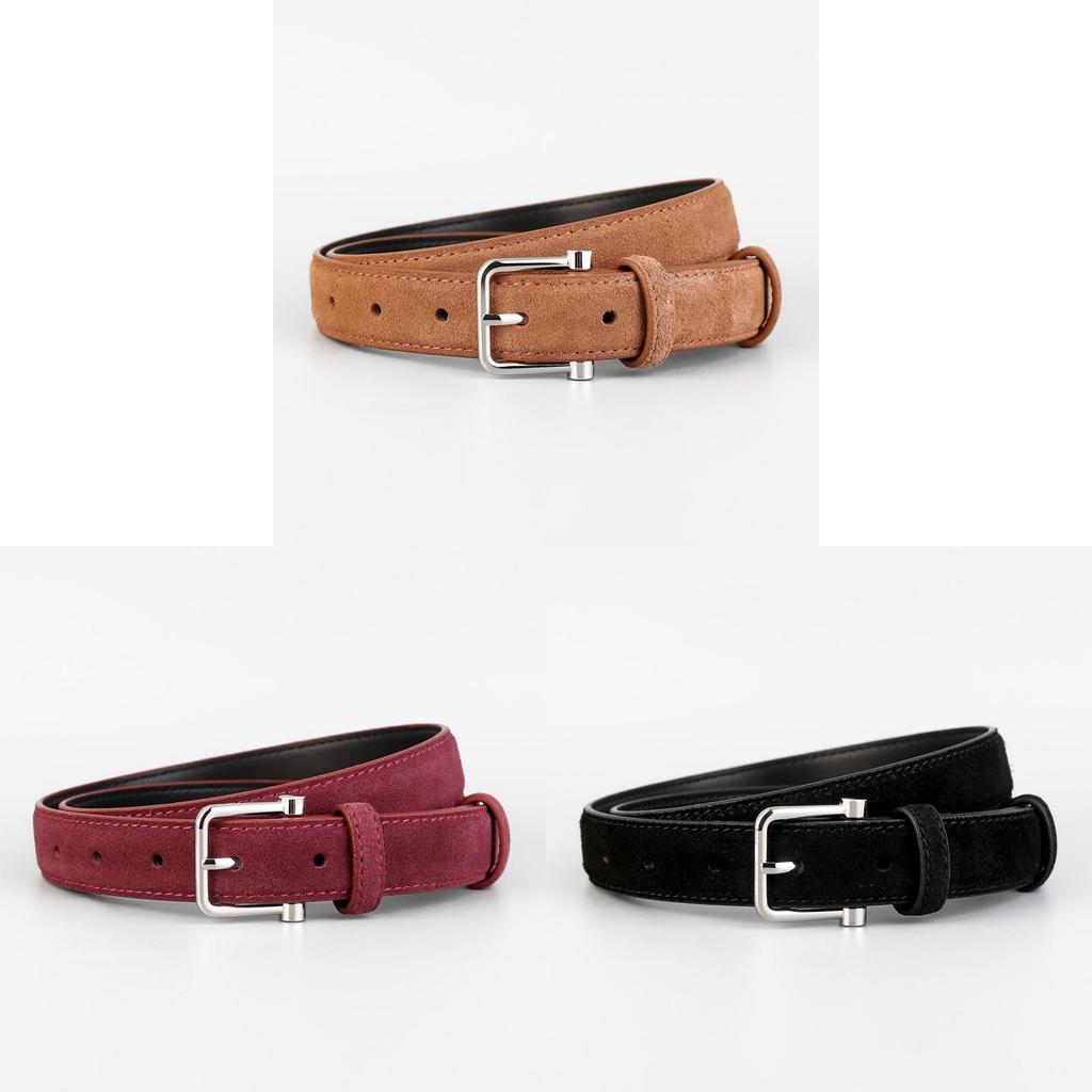 Minimalist Genuine Leather Belt For Business And Casual Wear With Pin Buckle For Men And Women