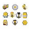 10Pcs Cute Bee Series PVC Shoe Charms for Shoe Decoration