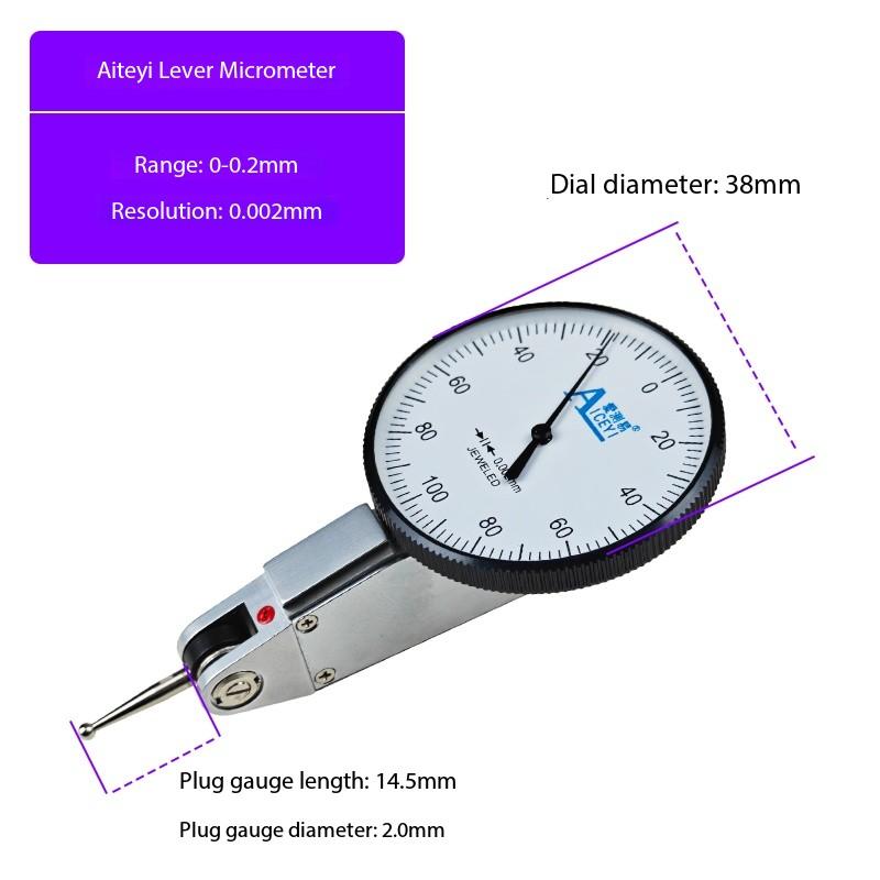 Graduated Dial for Indicator 0.002mm Steel Precision Dial Indicator with 0.002mm Resolution