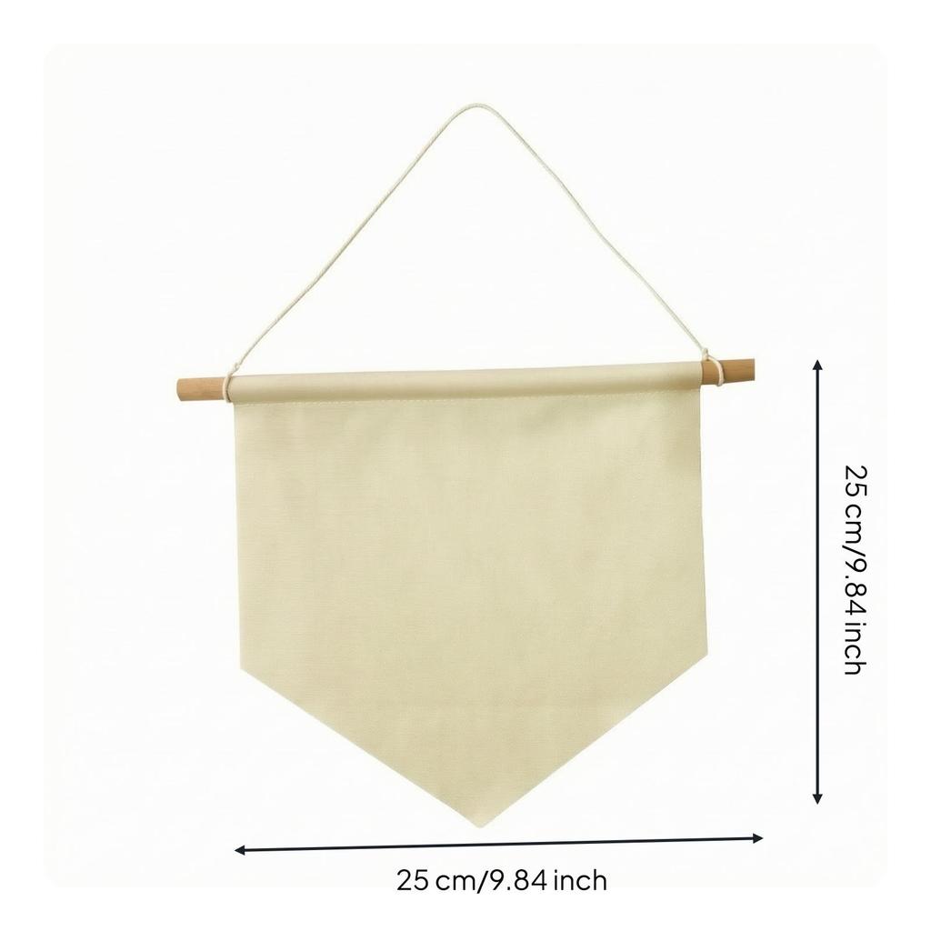 DIY-Ready Banner with Hanging String | Plain, Blank Banner, Customizable,