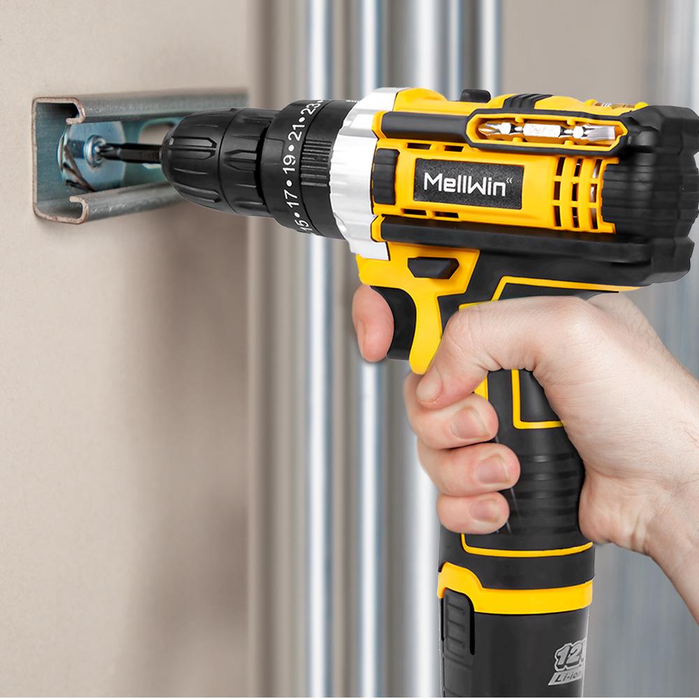 MELLWIN 38 Н.м крутящий момент электрическая ударная дрель многоцелевой аккумуляторный электрический шуруповерт DIY электроинструмент для Makita 18 В аккумулятор