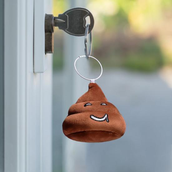 Брелок в виде какашки, милый смайлик, игрушка в виде какашки, мультяшный забавный рюкзак, подвесное украшение, мягкая сумка, брелок, подарок для друзей, семьи