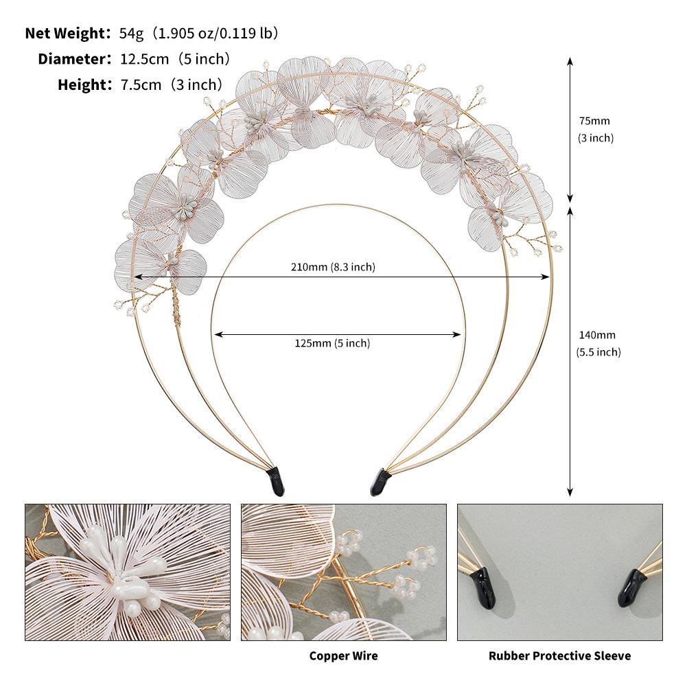 New Madonna Halo Hair Crown Handmade Pearl Funny Dressing Headwear Retro Lolita Crown Headband