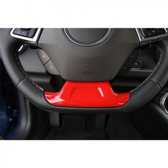 Car Steering Wheel Decor Cover Trim for Chevrolet Camaro 2017+ Accessories Red