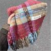 Scarf Winter New Collection Autumn/Winter Atmosphere Plaid Fringe For Couples, Warm And Student High-End Style Scarf