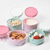 Portable Storage Tank Mode Holder Rice Flour Grids Seal Container Baby Clothes Complementary Food Container For Mode Milk Powder Mode Dispenser Box
