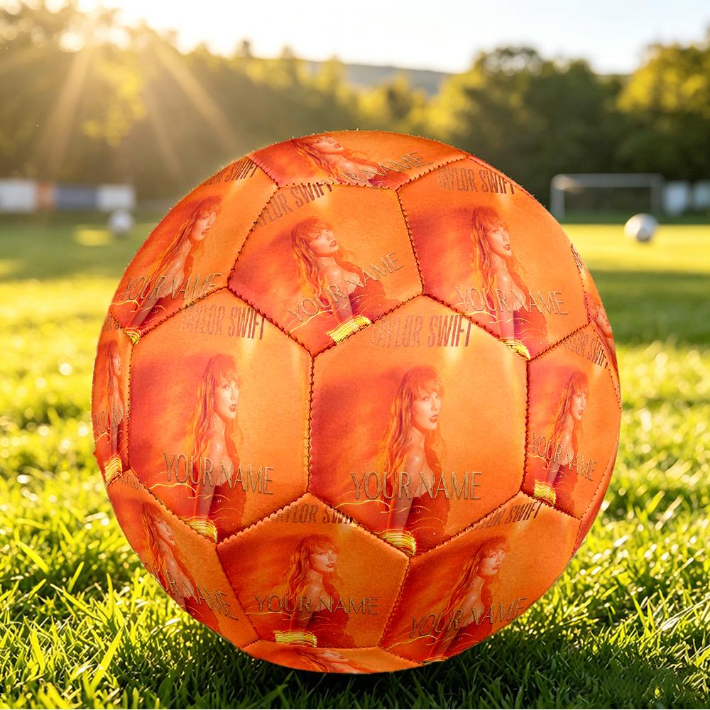 Taylor Swift Size 5 Football, Custom Name Text Personalized Soccer Ball Sport Training Gift