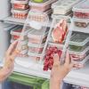 Контейнеры для хранения продуктов в холодильнике для сохранения свежести (Совместимо с боковой дверью холодильника) Контейнеры-органайзеры для фруктов, овощей, специй, кухонные