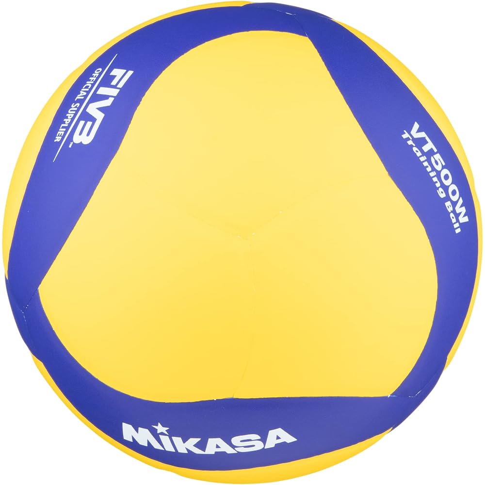 Mikasa VT500W Volleyball Training Medicine Ball 500g Yellow/Blue for General, University, High School Use