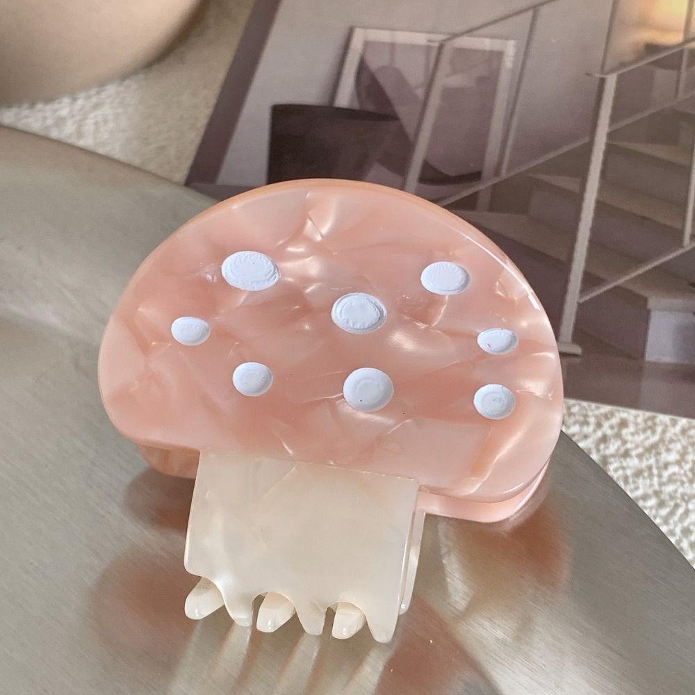 Cartoon Acetic Acid Mushroom Hair Claw Y2k Small Shark Clip Cute Cute Hair Clip Daily