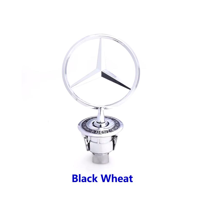 kpsaw9 2025 Hot 1Pcs 44mm 3D Zinc Alloy Car Front Hood Emblem Bonnet Label Badge for Mercedes Benz W204 W210 W220 W212 C180 C200 Car Ac
