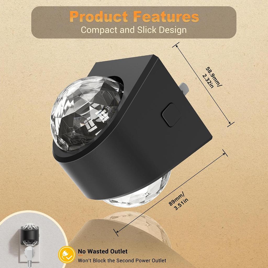 JandCase Night Lights Plug into Wall, Star Night Light Projector 3000K