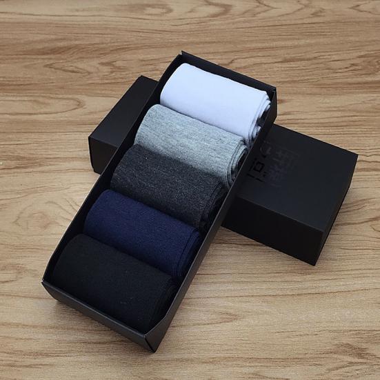 3/5 пары мужских весенне-осенних дышащих хлопковых спортивных деловых носков со средней трубкой