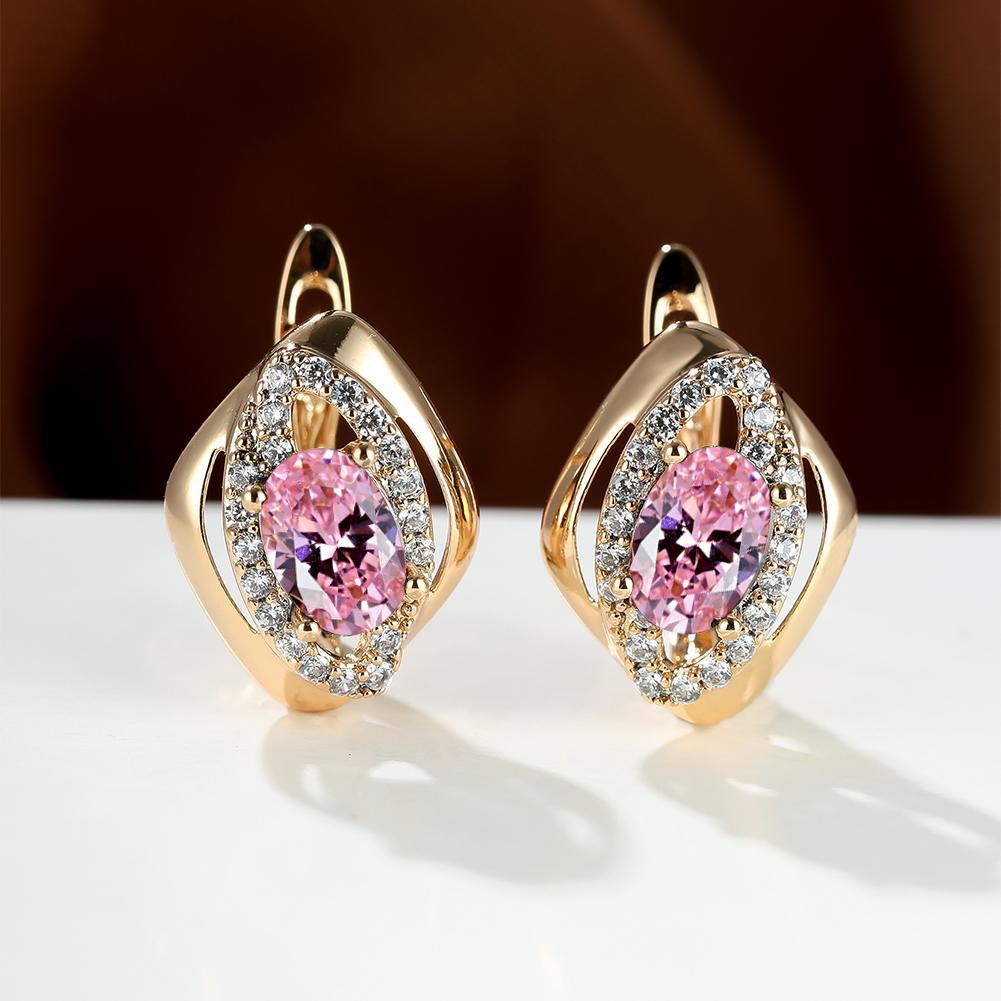 Mystic Oval Cut Rainbow Stone Marquise Design Earrings Horse Eye Love Dangle Earrings Bride Band Engagement Jewelry