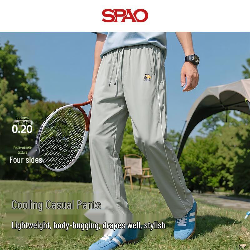 Мужские легкие повседневные брюки SPAO с широкими штанинами