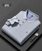 Men's Fleece-Lined Turn-Down Collar Long-Sleeve Polo Shirt - Autumn/Winter Casual Embroidered Warm Top
