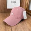 Simple Korean-tone cap women's autumn and winter washed baseball cap soft top does not collapse symbol embroidery shopping trip hat tide