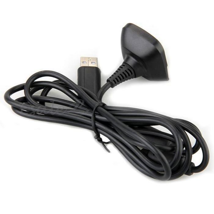 USB Charging Cable - Microsoft - XBOX 360 - 1.75m - Black - Eco-Friendly