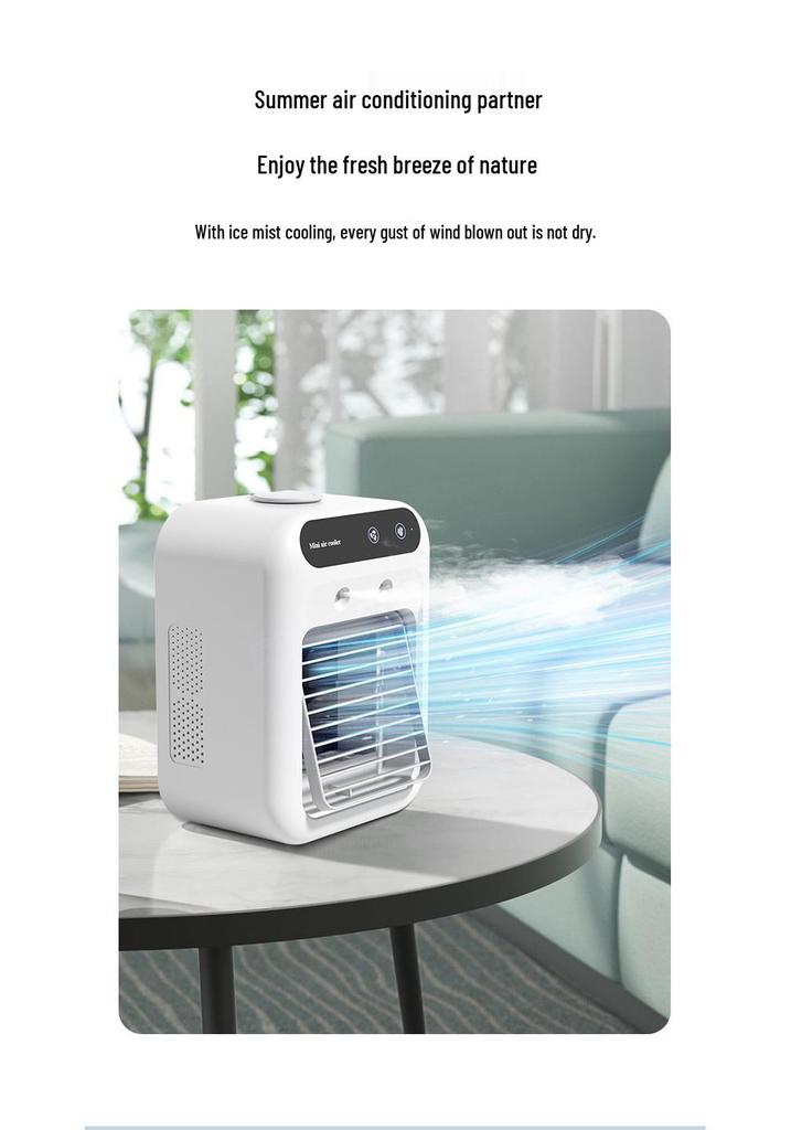 Portable Mini Desktop Air Conditioner Fan - Compact Summer Cooling Solution
