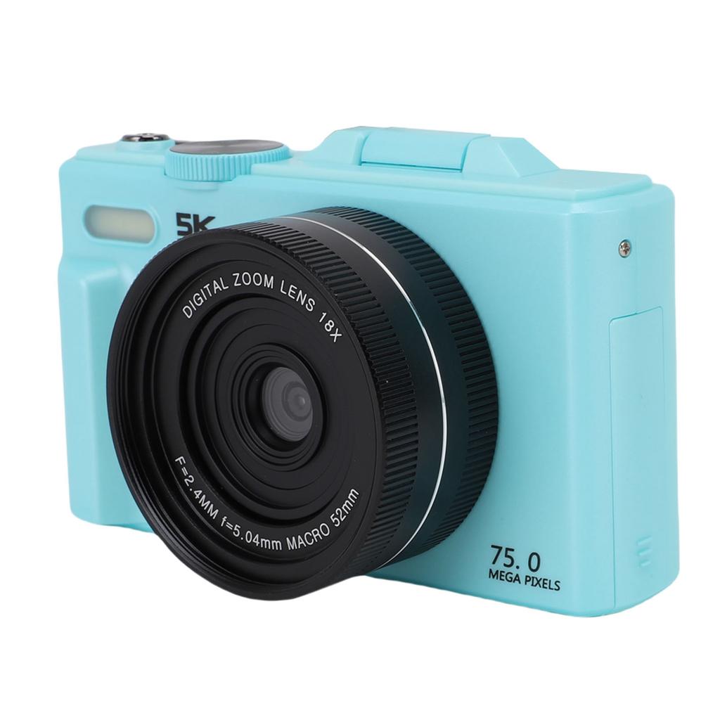 Цифровая камера 5K для фотографии 75 МП HD Автофокус 18-кратный цифровой зум WiFi Беззеркальная камера с 3-дюймовым откидным экраном для