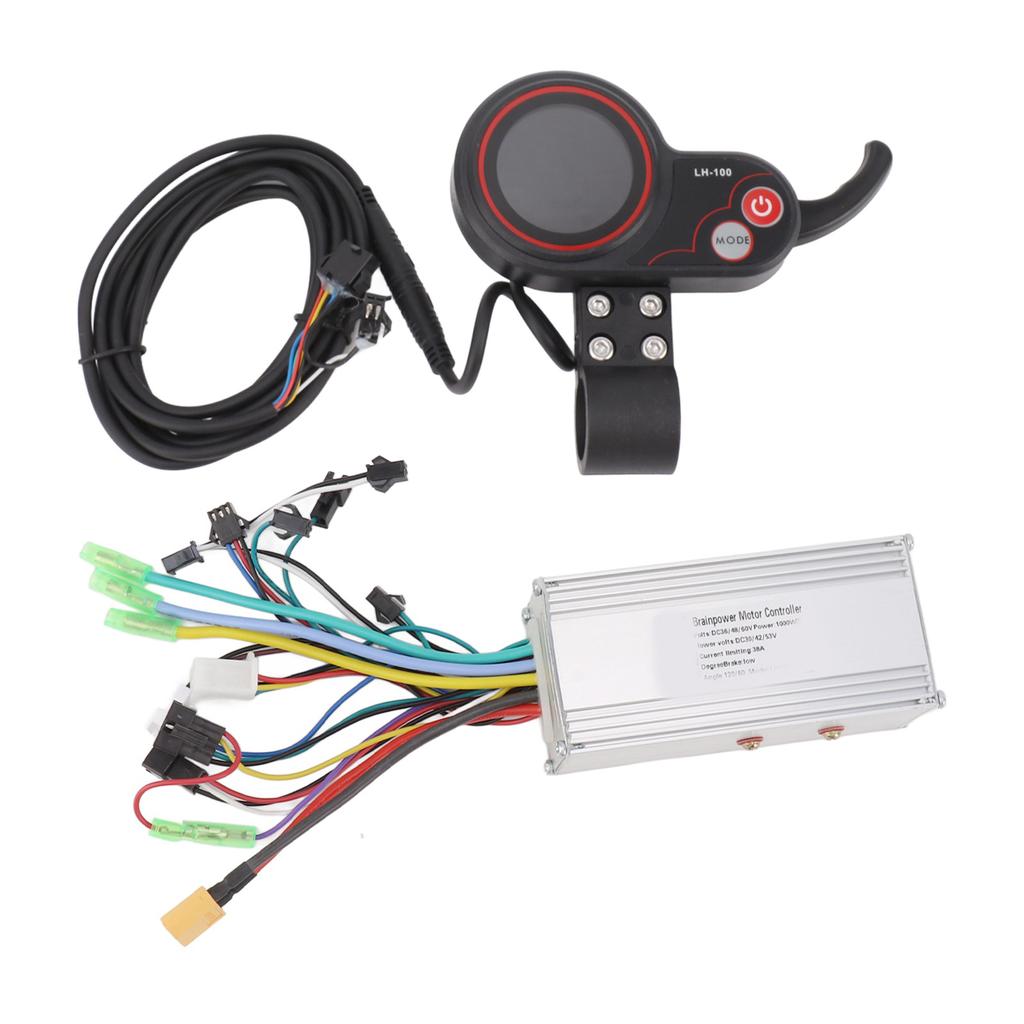 36В 48В 60В 1000Вт 38А Синусоидальный 3-режимный Бесколлекторный Контроллер Мотора Комплект LH100 Панель Дроссельной Заслонки с Рычагом для Электросамоката