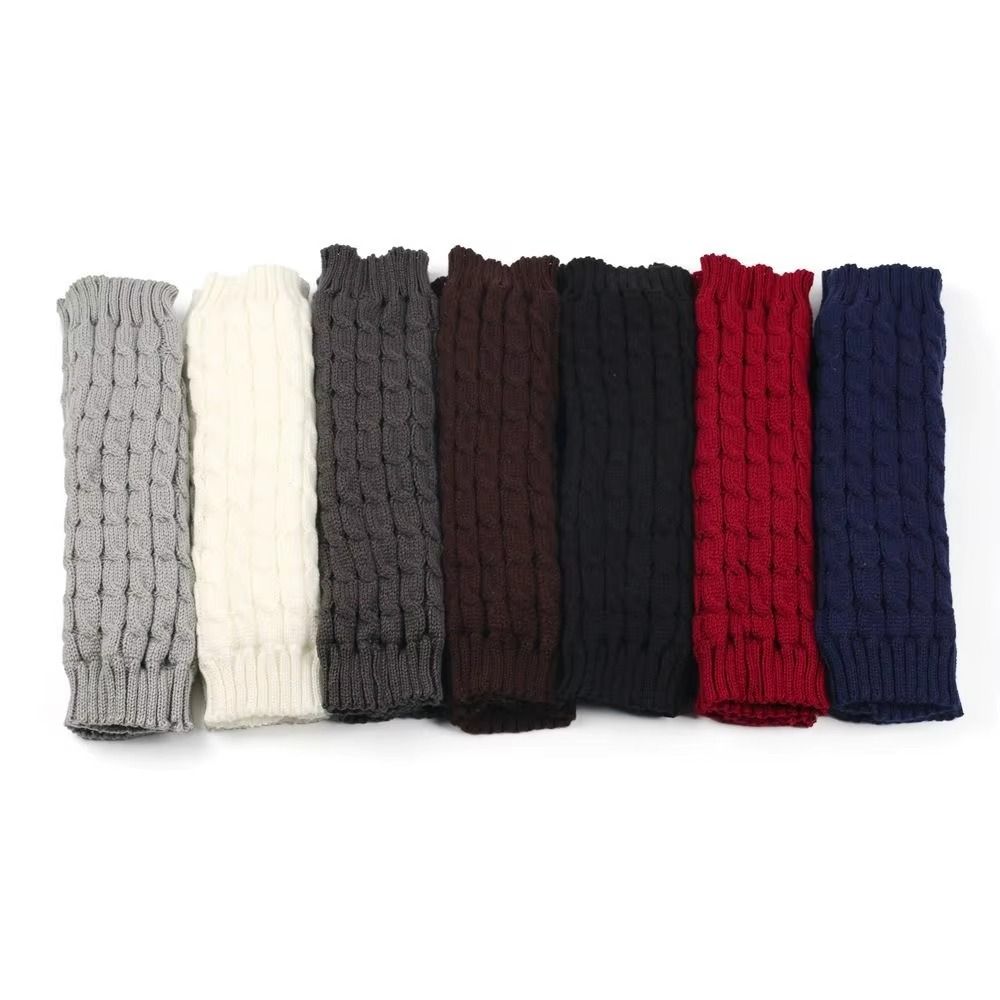 Double-Layered Women Leg Warmers Twist Pattern Ankle Warmer Knitting Leg Warmers  Autumn Winter