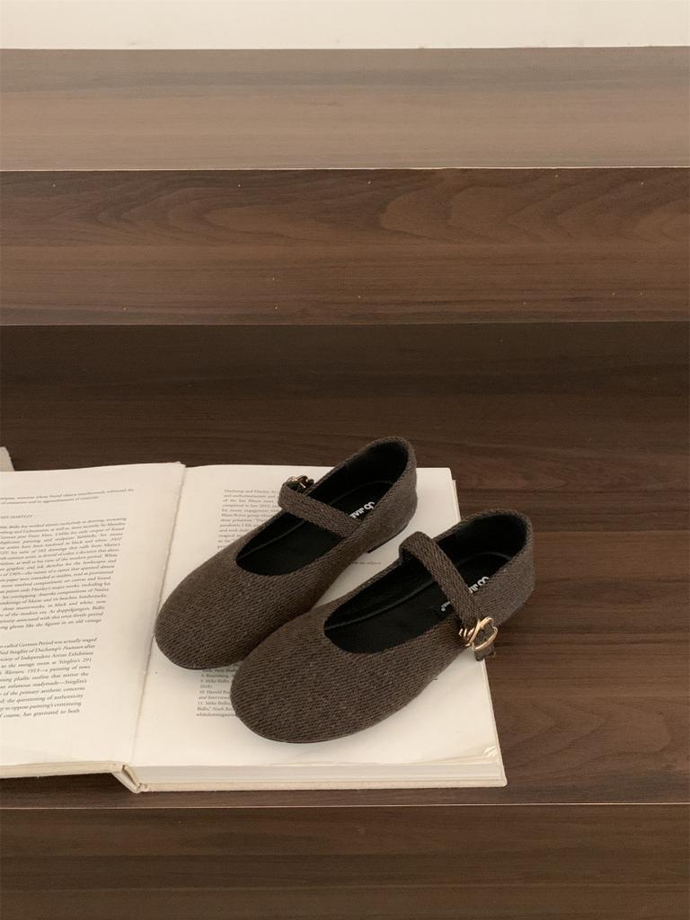 French Retro Leopard Print Light Mouth Flat-soled Single Shoes Women's 2025 New Models Are Not Tired of Feet with Ballet Mary Jane Shoes