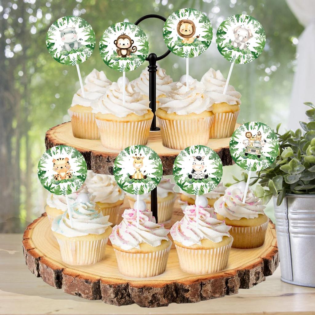 Украшение для торта в стиле животных Джунгли Тематика животных Декор для торта на день рождения Детский душ Семейное мероприятие Украшения для торта своими руками