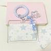 Kpop Photocard Holder Blue Pink Card Sleeves Idol Card Waterproof Protector Bus Cards Holder Bag Pendant School Stationery
