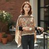 Long Length Sun Protection Shawl Flower Pattern Chiffon Scarf Breathable Shawl  Outdoor Activities