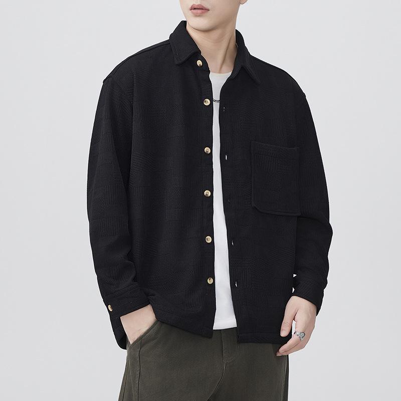 Новая весенняя японская ретро мужская вязаная рубашка свободного кроя повседневная рубашка американская куртка
