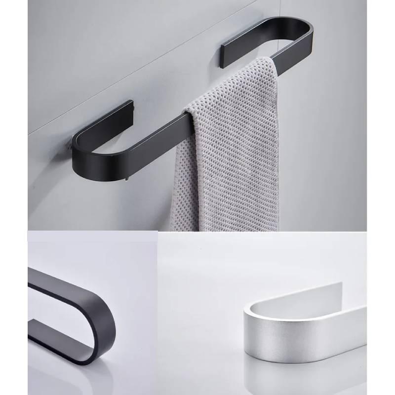 Towel Rack Wall Mounted 2 Tier Stainless Steel Towel Bar Bathroom Storage Shelf Space Saving for Home
