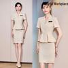 Women's Short Sleeve Professional Suit for Salon and Hotel Work