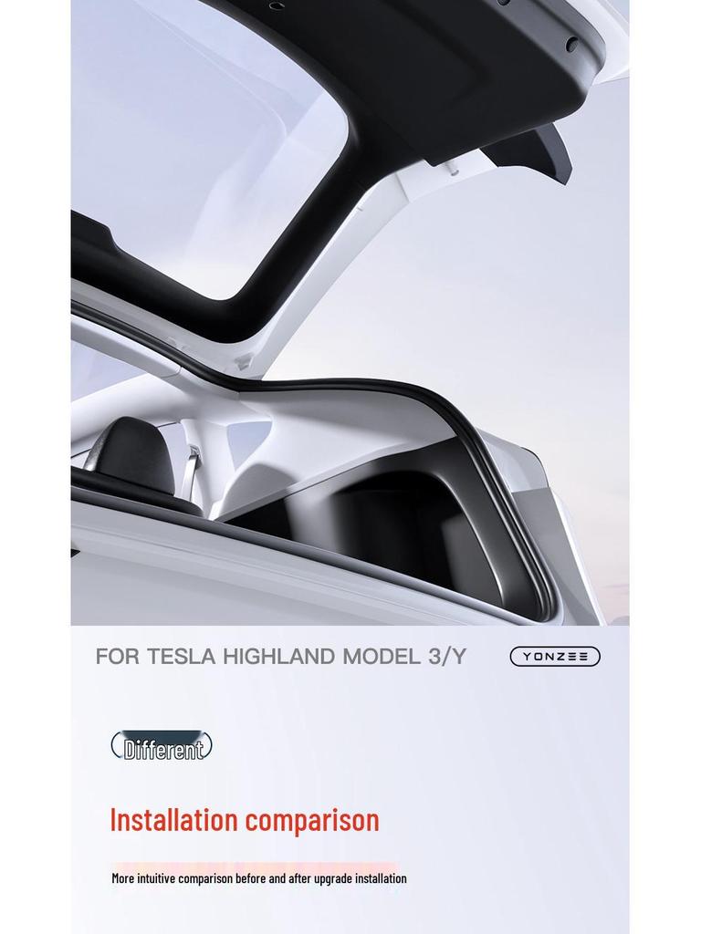 Защитная планка багажника/задней двери для моделей Tesla Y/3: Флокированный аксессуар для интерьера