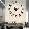 DIY Wall Clock for Home Office 40cm Frameless Modern 3D Wall Clock Mirror Stickers Hotel Room Design School Decoration Decor