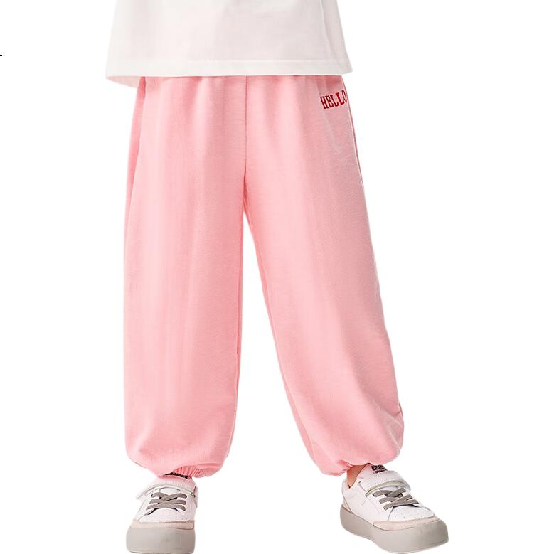 Badibadi Spring And Autumn Infant And Toddler Sweatpants, Boys And Girls Baby Casual Comfortable Breathable Long Pants, Gray Hello, Size 110