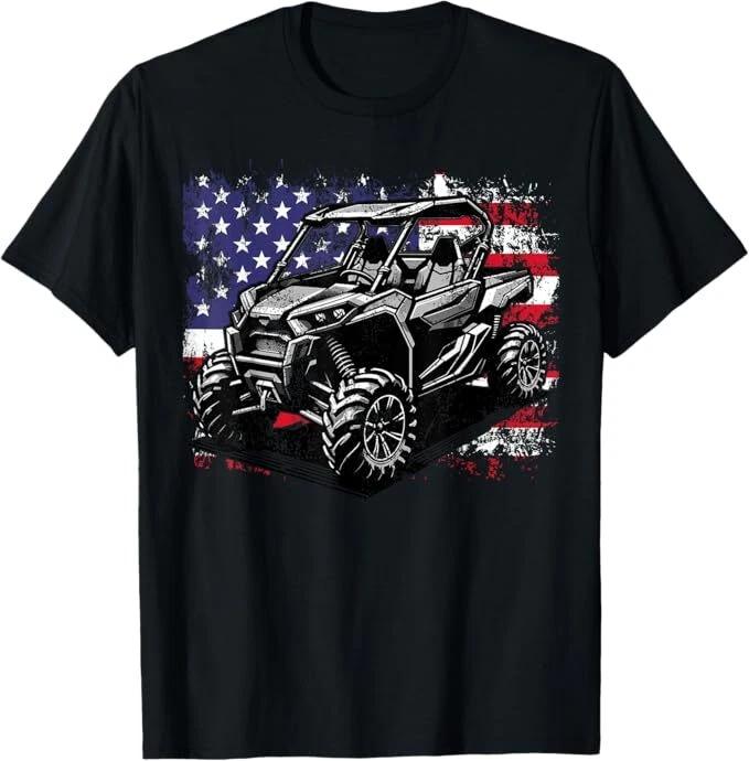 American Flag UTV Side By Side 4th Of July SXS Off Road T-Shirt
