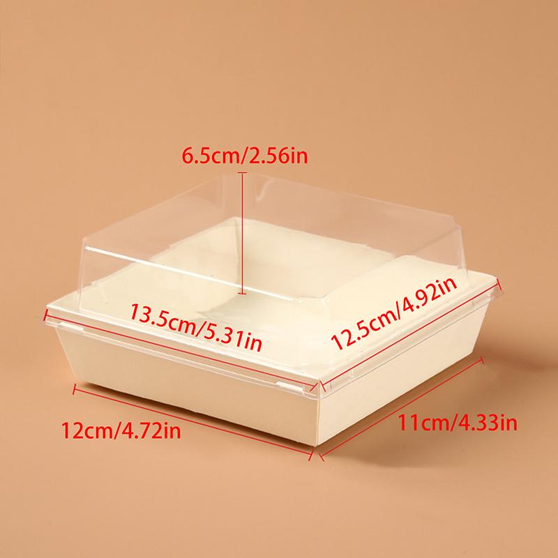 10Pcs Cake Dessert Donut Decoration Box Kraft Paper Cookie Bakery Food Sandwich Packing Box Wedding Birthday Party Supplies